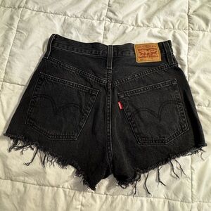 Levi’s original 501 black denim shorts